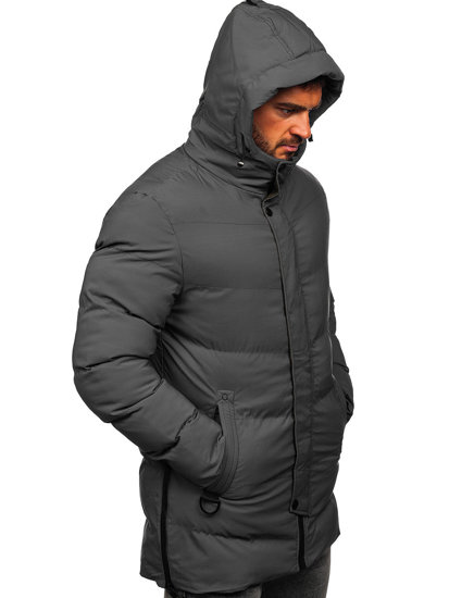 Homme Blouson d'hiver matelassé Gris Bolf 7330