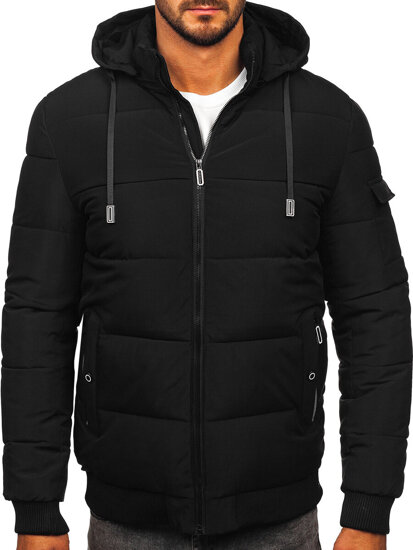 Homme Blouson d'hiver matelassé Noir Bolf 31M5006