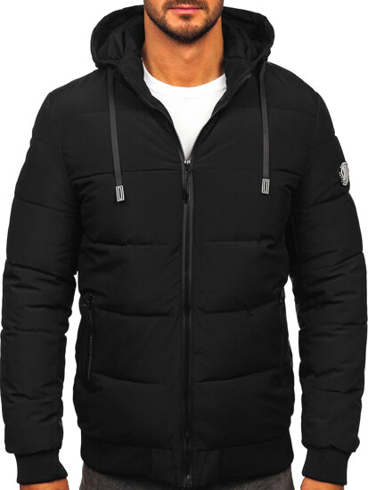 Homme Blouson d'hiver matelassé Noir Bolf 31M5023