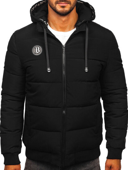 Homme Blouson d'hiver matelassé Noir Bolf 31M5026