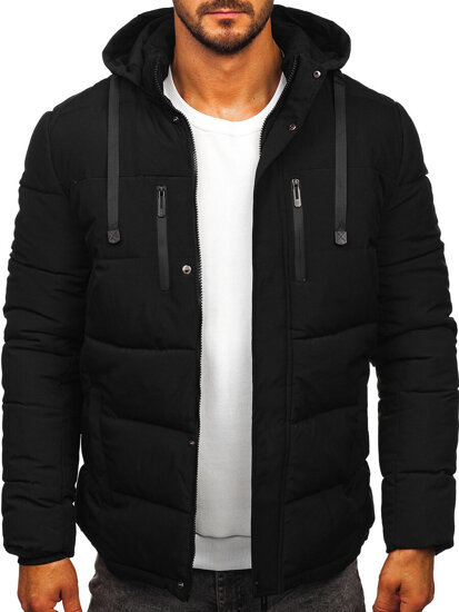 Homme Blouson d'hiver matelassé Noir Bolf 31M5027