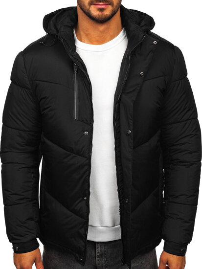 Homme Blouson d'hiver matelassé Noir Bolf 31M5033