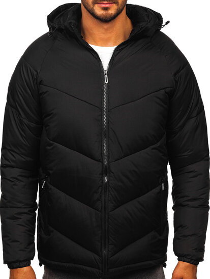 Homme Blouson d'hiver matelassé Noir Bolf 31M5036