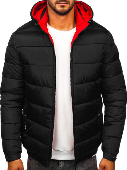 Homme Blouson d'hiver matelassé Noir Bolf 31M5037