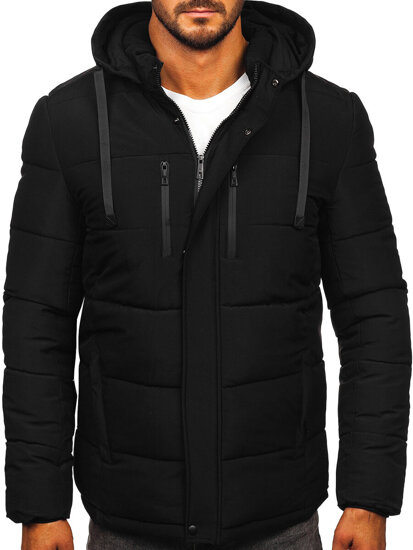 Homme Blouson d'hiver matelassé Noir Bolf 31M5052