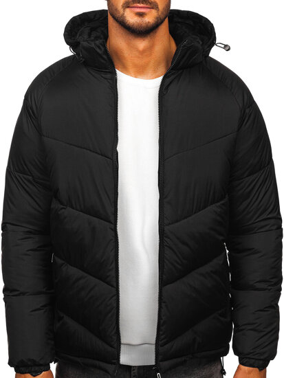 Homme Blouson d'hiver matelassé Noir Bolf 31M5058