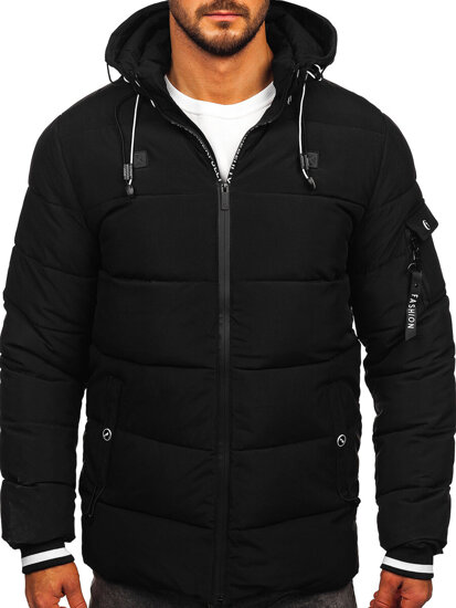 Homme Blouson d'hiver matelassé Noir Bolf 57M7502