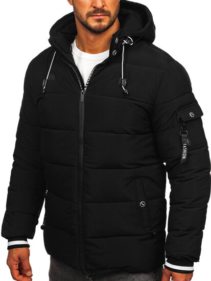 Homme Blouson d'hiver matelassé Noir Bolf 57M7502