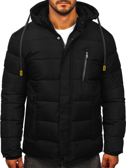 Homme Blouson d'hiver matelassé Noir Bolf 57M7505