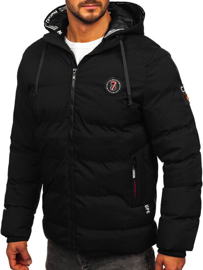 Homme Blouson d'hiver matelassé Noir Bolf HSS052