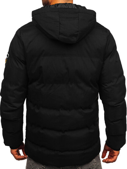 Homme Blouson d'hiver matelassé Noir Bolf HSS052