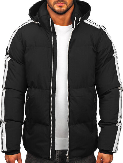 Homme Blouson d'hiver matelassée Noir Bolf 9979