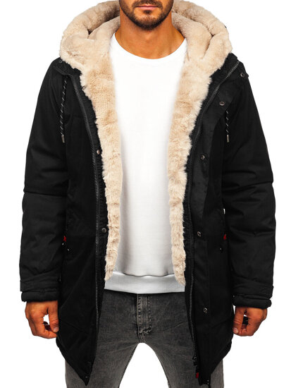 Homme Blouson d'hiver parka Noir Bolf 5M3132