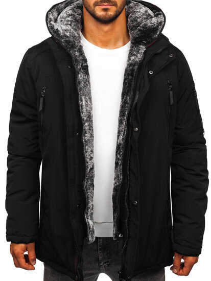 Homme Blouson d'hiver parka Noir Bolf 5M3221