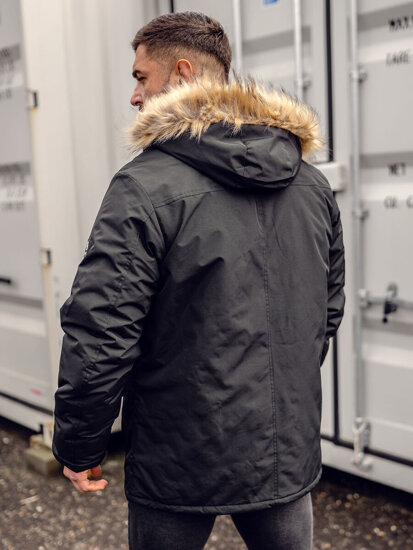 Homme Blouson d'hiver parka alaska Noir Bolf WX032A