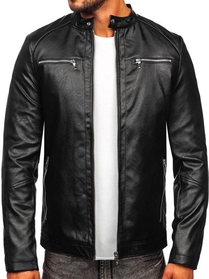 Homme Blouson en cuir Noir Bolf 11Z8003-A