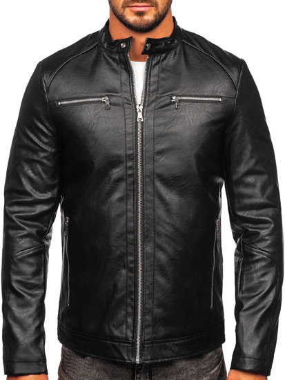 Homme Blouson en cuir Noir Bolf 11Z8003-A