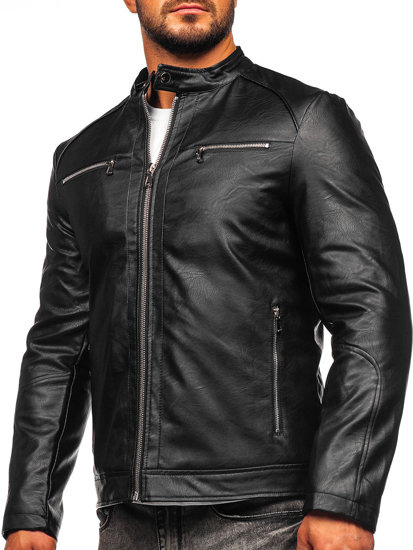 Homme Blouson en cuir Noir Bolf 11Z8003-A