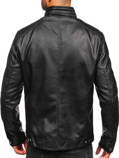 Homme Blouson en cuir Noir Bolf 11Z8150