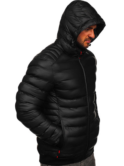 Homme Blouson matelassée d'hiver Noir Bolf 22M325