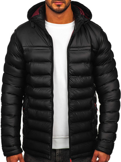 Homme Blouson matelassée d'hiver Noir Bolf 22M326