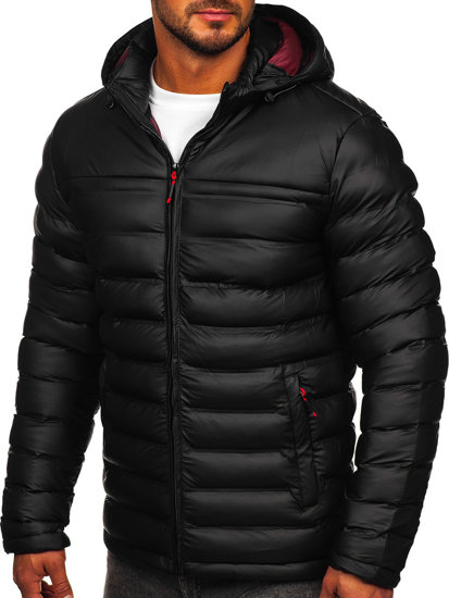 Homme Blouson matelassée d'hiver Noir Bolf 22M326