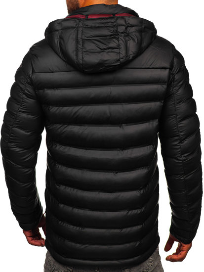 Homme Blouson matelassée d'hiver Noir Bolf 22M326