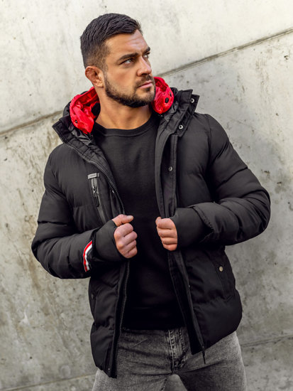 Homme Blouson matelassée d'hiver Noir Bolf 5M771A