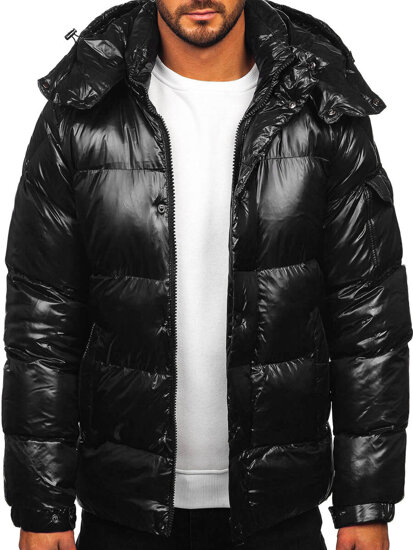 Homme Blouson matelassée d'hiver Noir Bolf 9970