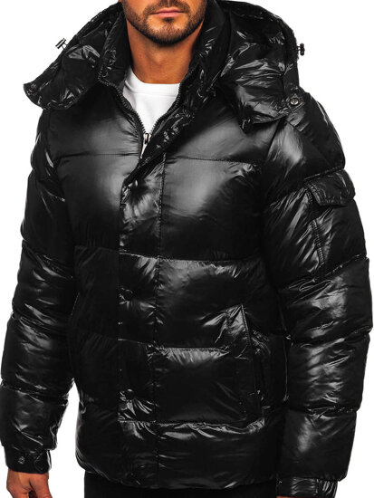 Homme Blouson matelassée d'hiver Noir Bolf 9970