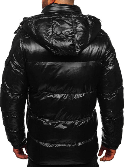 Homme Blouson matelassée d'hiver Noir Bolf 9970