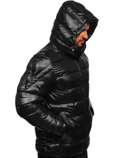 Homme Blouson matelassée d'hiver Noir Bolf 9981