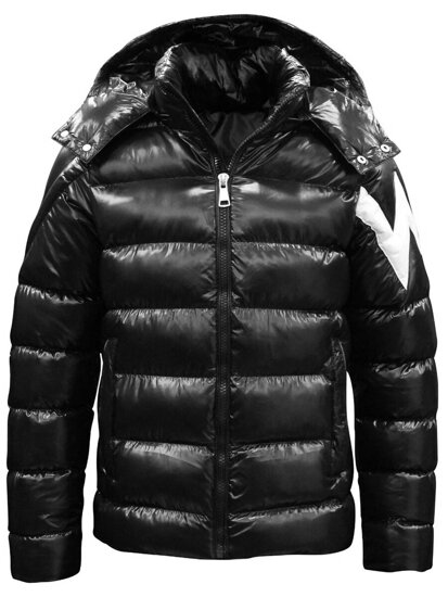 Homme Blouson matelassée d'hiver Noir Bolf 9981