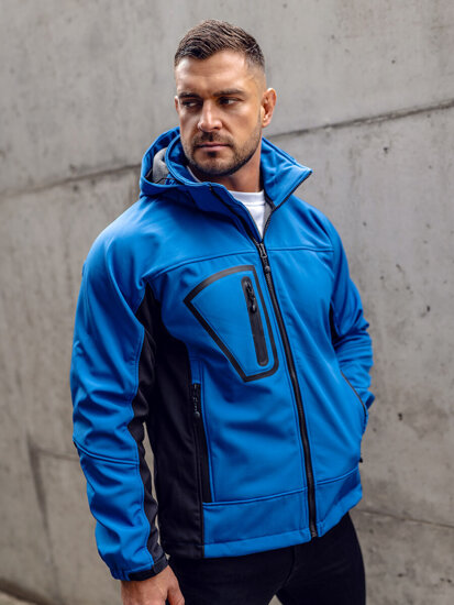 Homme Blouson softshell Bleu Bolf T019A