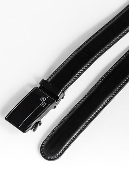 Homme Ceinture en cuir Noir Bolf 019