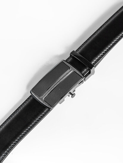 Homme Ceinture en cuir Noir Bolf C002