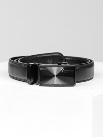 Homme Ceinture en cuir Noir Bolf C003