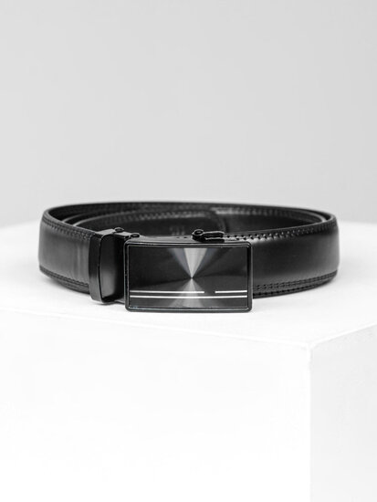 Homme Ceinture en cuir Noir Bolf C004