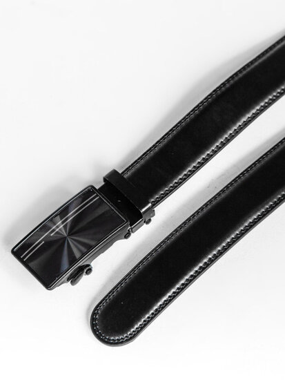 Homme Ceinture en cuir Noir Bolf C004