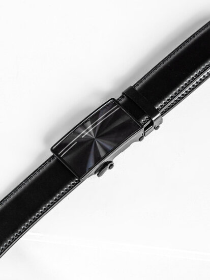 Homme Ceinture en cuir Noir Bolf C004