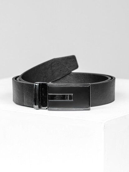 Homme Ceinture en cuir Noir Bolf C008