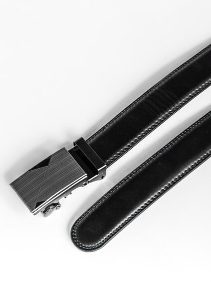 Homme Ceinture en cuir Noir Bolf C010