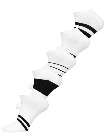 Homme Chaussettes basses Blanc-Noir Bolf M082-5P 5 PACK