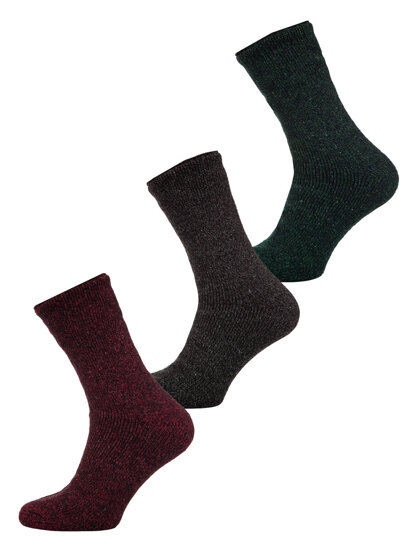 Homme Chaussettes thermiques épaisses d'hiver Multicolore-1 Bolf A8990-2-3P 3PACK