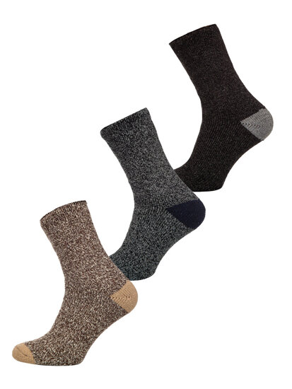 Homme Chaussettes thermiques épaisses d'hiver Multicolore Bolf A8990-1-3P 3PACK