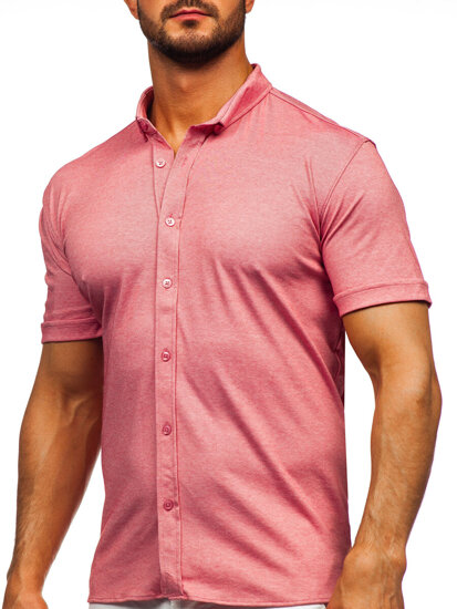 Homme Chemise à manches courtes Rose Bolf 2005