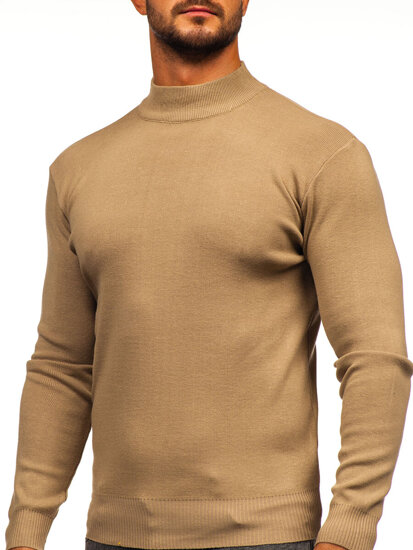 Homme Col roulé basique Beige Bolf H2402