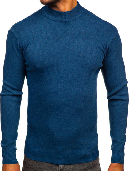 Homme Col roulé basique Bleu Bolf H2402