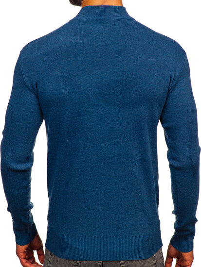 Homme Col roulé basique Bleu Bolf H2402