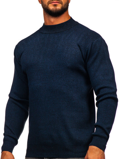 Homme Col roulé basique Bleu foncé Bolf S8561